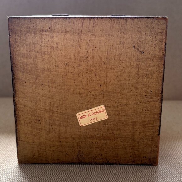 Vintage Florentine Tissue Box Gold with Cherubs Made in Italy - Picture 9 of 14